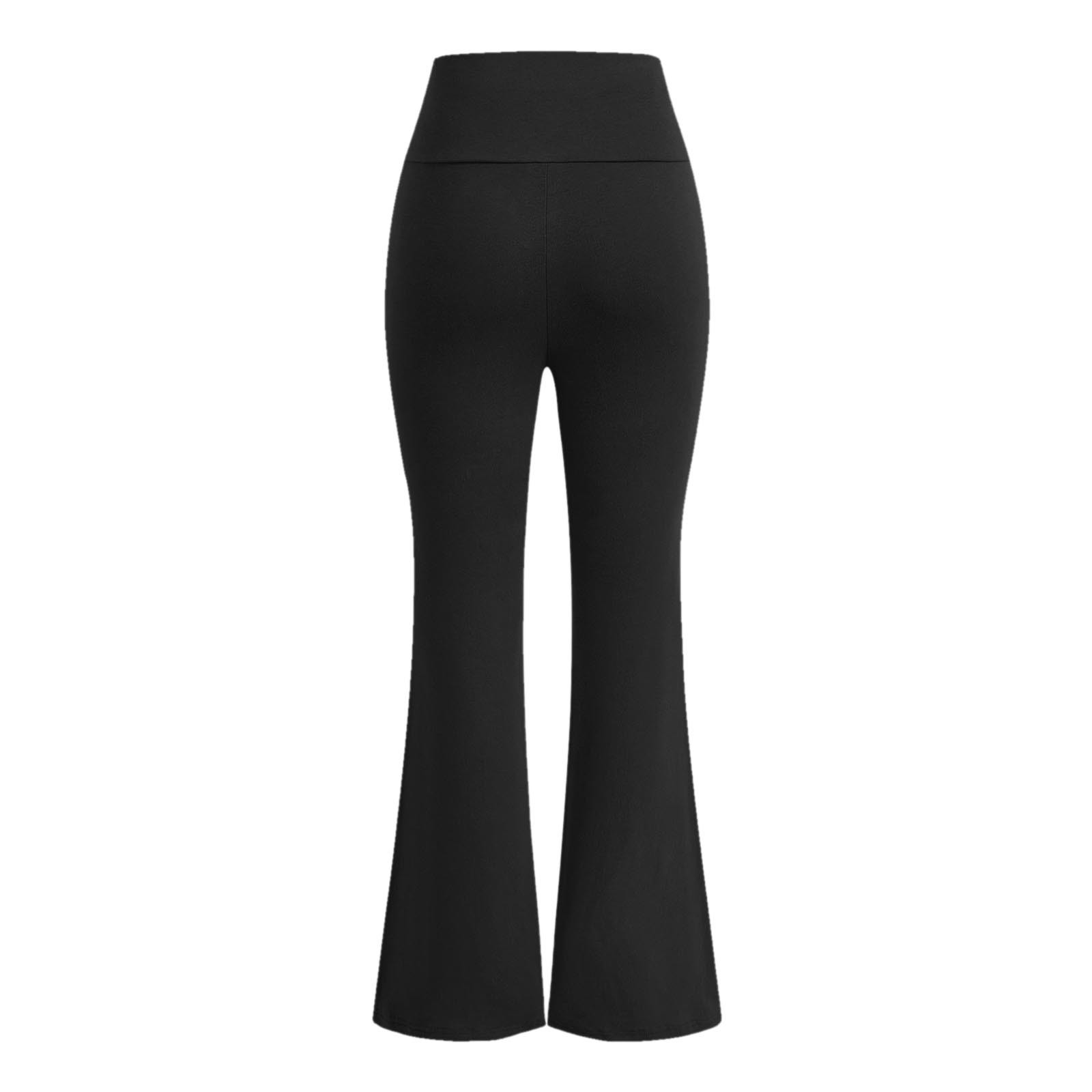thumbnail image 5 of Pantalones de yoga acampanados para mujer con bolsillo trasero: cintura alta, moldean la silueta, tejido elástico para hacer ejercicio y llevar a diario, 5 of 5